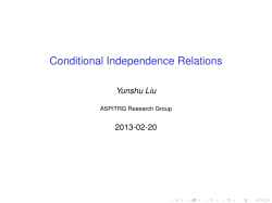 Conditional Independence Relations