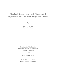 Simplicial Decomposition with Disaggregated Representation for the