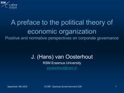 A preface to the political theory of economic organization