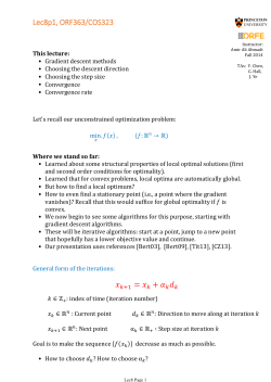 Lec8p1, ORF363/COS323 - Princeton University