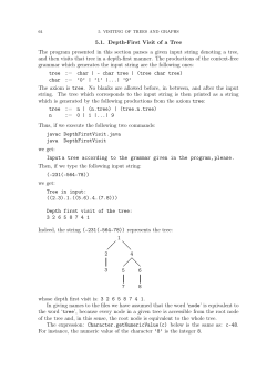 5.1. Depth-First Visit of a Tree The program presented in this section