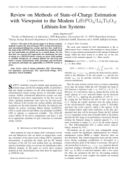 Review on Methods of State-of-Charge Estimation with