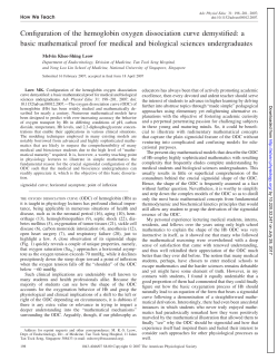 Configuration of the hemoglobin oxygen dissociation curve