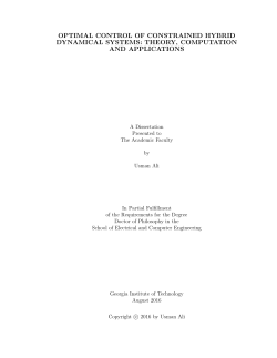 optimal control of constrained hybrid dynamical systems: theory