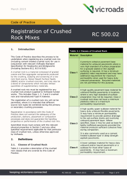 RC 500.02 Registration of Crushed Rock Mixes