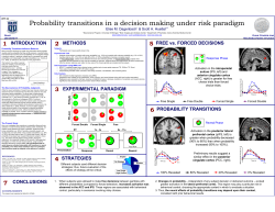 Probability transitions in a decision making under risk paradigm