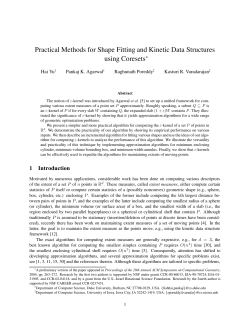 Practical methods for shape fitting and kinetic data structures using
