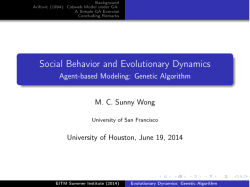 Social Behavior and Evolutionary Dynamics