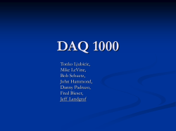 DAQ 1000 Status