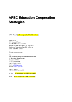 APEC Education Cooperation Strategies
