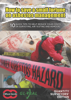 How to save a small fortune on asbestos management