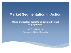 Market Segmentation In Action