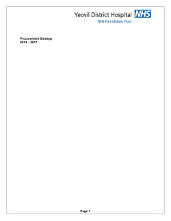 Procurement Strategy - Yeovil District Hospital