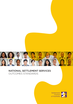 NATIONAL SETTLEMENT SERVICES OUTCOMES STANDARDS