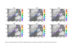 Figure S1: Distribution pattern of 6 different FDOM groups given in