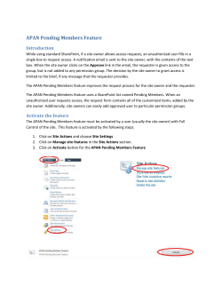 Activation of the Pending Members features creates special