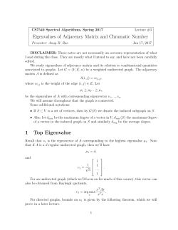 Eigenvalues of Adjacency Matrix and Chromatic Number 1 Top