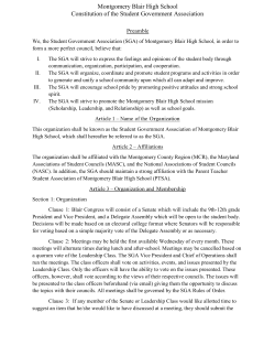 Constitution of Montgomery Blair High School