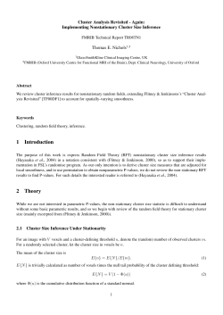 1 Introduction 2 Theory - FMRIB Centre