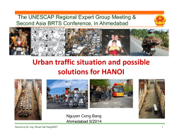 Urban traffic situation and possible solutions for HANOI