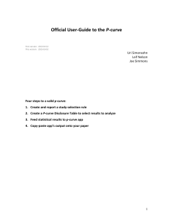 Official User-Guide to the P