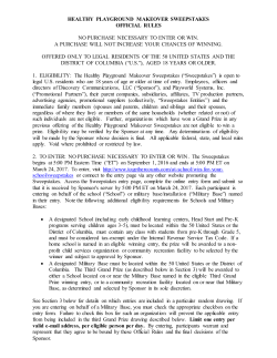 Healthy Playground Makeover Sweepstakes