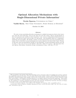 Optimal Allocation Mechanisms with Single