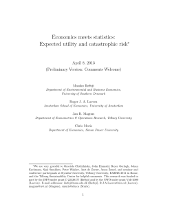 Expected utility and catastrophic risk