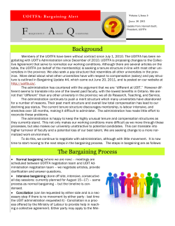 Background The Bargaining Process