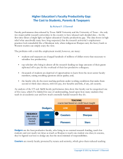 Higher Ed`s Faculty Productivity Gap