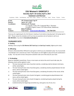 15U Women`s SASKCUP 3