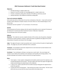 Beef Quiz Bowl Rules - University of Tennessee Institute of Agriculture