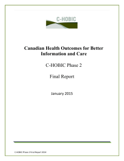 Canadian Health Outcomes for Better Information and Care - c