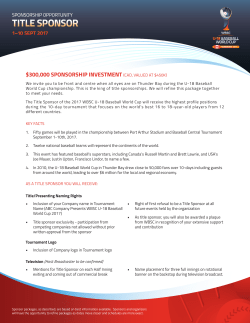 title sponsor - Thunder Bay