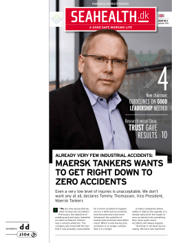 maersk tankers wants to get right down to zero accidents