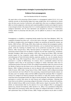 Compensatory strategies in processing facial emotions: Evidence