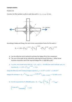 Example solution Problem 10. Consider the fillet