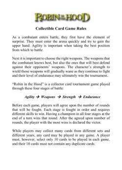 Collectible Card Game Rules - Robin in the Hood Festival