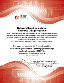 Network Requirements for Resource Disaggregation