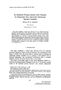 An Empirical Process Central Limit Theorem for