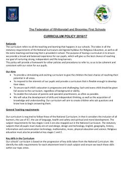 Curriculum Policy 2016-17