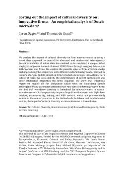 Sorting out the impact of cultural diversity on innovative firms