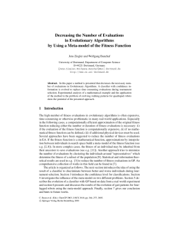 Decreasing the Number of Evaluations in Evolutionary Algorithms by