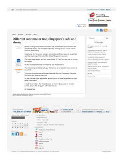 Different outcome or not, Singapore`s safe and strong