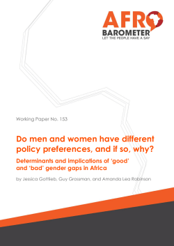 Do men and women have different policy preferences, and if so, why?