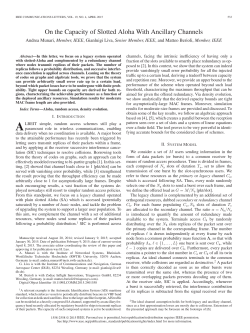 On the Capacity of Slotted Aloha With Ancillary Channels