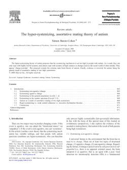 The hyper-systemizing, assortative mating theory of autism