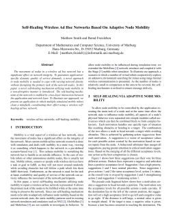 Self-Healing Wireless Ad Hoc Networks Based On Adaptive Node