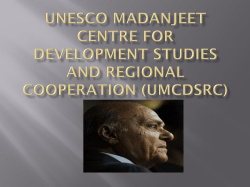 UNESCO Madanjeet Centre for Development Studies and Regional