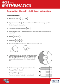Exact calculations
